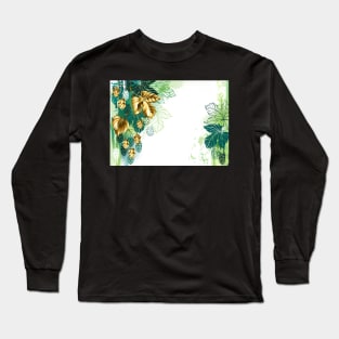 Painted Background with Golden Hops Long Sleeve T-Shirt